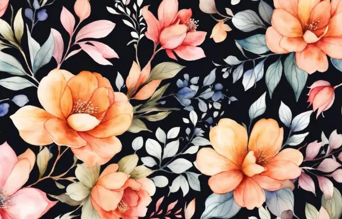 Watercolor Florals Wallpaper